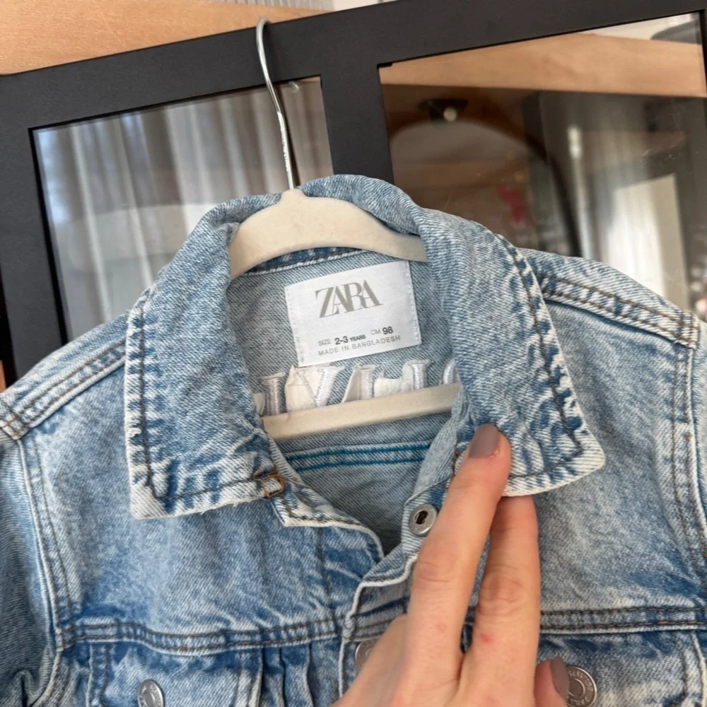 Zara Kids Olivia embroidered personalized denim jacket toddler girl monogrammed